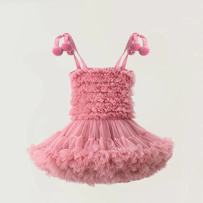 Girls Tutu Dress for Girls Baby Ball Gown Princess Party Vestido Casual Ruffled Bubble Photography Dresses Children Clothes L017