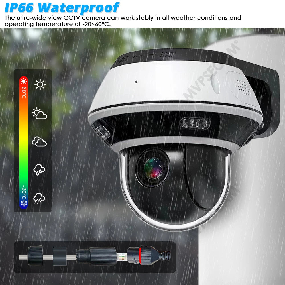 3840*2160P Ultra HD 10X Optical Zoom 4K 8MP Surveillance IP Camera POE Video Outdoor Security IP Cameras PTZ Smart Home CCTV