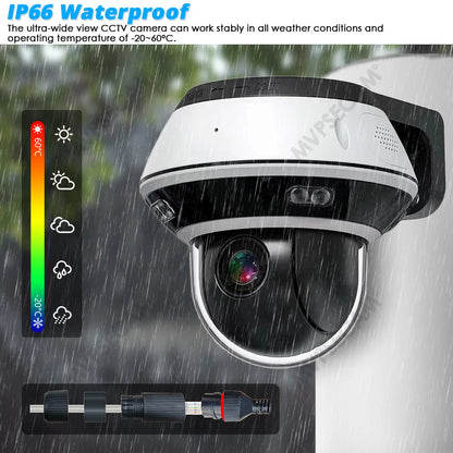 3840*2160P Ultra HD 10X Optical Zoom 4K 8MP Surveillance IP Camera POE Video Outdoor Security IP Cameras PTZ Smart Home CCTV