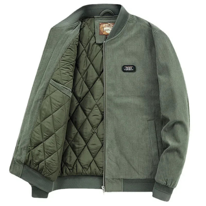 New Winter Men Corduroy Down Jackets Casual Warm Parkas High Quality Male Outdoor Winter Coats Jaquetas Men's Clothing Size 4XL
