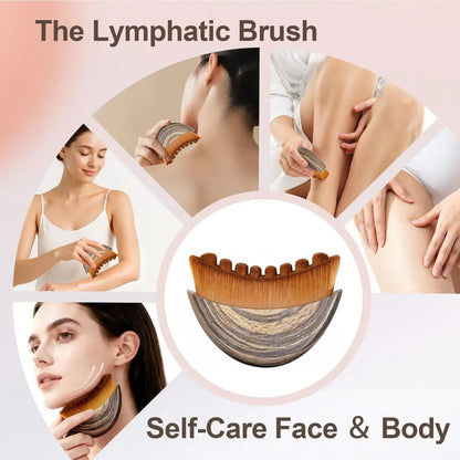 1Pc Lymphatic Drainage Face Brush With Storage Box Facial Contour Massage Brush For Face Chin Neck Skin Care Tool