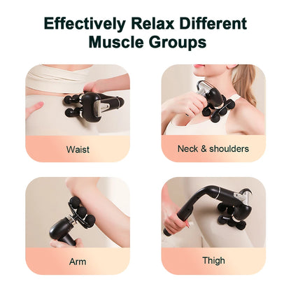 Handle Fascia Gun Professional Fascia Massage Gun Neck Shoulder Back Leg Massager 6 Gears Adjust Muscle Relaxation Masajeador