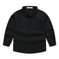 Children's Shirt in the Spring and Autumn New Boys and Girls Suit Collar Shirt Children's Pure Color Long Sleeve Shirt