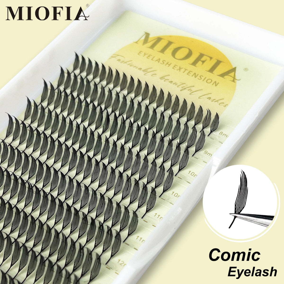 Anime Spire Eyelash Extension Feather Shape C/D Curl Premade Fans Tower Lashes Soft Lightweight Manga Effect False Lashes Makeup