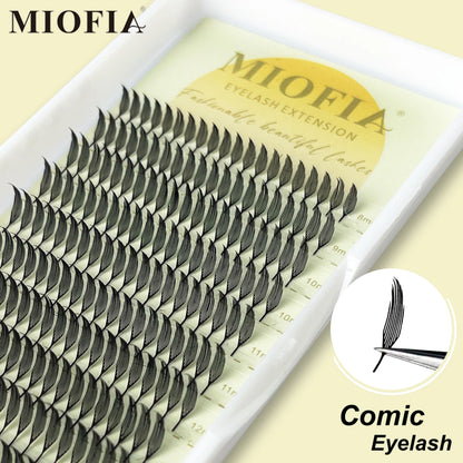 Anime Spire Eyelash Extension Feather Shape C/D Curl Premade Fans Tower Lashes Soft Lightweight Manga Effect False Lashes Makeup