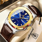 POEDAGAR Fashion Wristwatch For Boyfriend Luminous Waterproof Week Calendar Business Couple Watches Leather Luxury Men's Watches