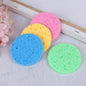 10pcs Natural Wood Sponge Compress Cosmetic Puff Facial Washing Sponge Face Care Cleansing Makeup Remover Tools
