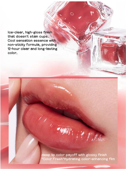 Judydoll Dual Finish Watery Lip Gloss 2.4g Nurturing Hydrating Color Fresh Makeup Cosmetics