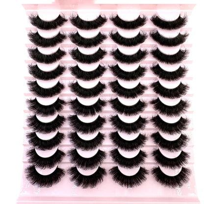 16 Pairs 3D Mink Lashes Natural False Eyelashes Dramatic Volume Fake Lashes Makeup Eyelash Extension Silk Eyelashes
