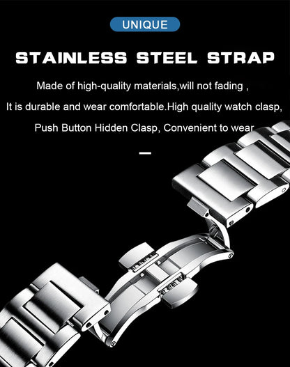 POEDAGAR Luxury Watch For Man Waterproof Luminous Date Men Wristwatch Square Stainless Steel Business Men's Quartz Watches Reloj