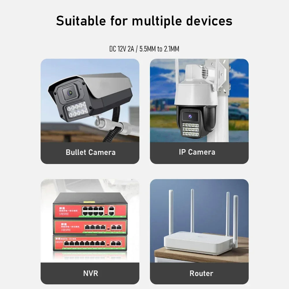 DIFANG DC12V UPS Power Supply for WiFi Camera Outdoor Battery Backup Power Adapter 7500mAh Battery Emergency Power