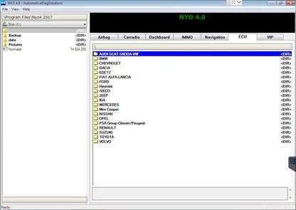 NEWEST Auto Repair Software 2017 NYO 4.0 Full Database Airbag+Carradio+Dashboard+IMMO+Navigation Install Video Guide