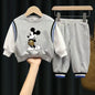 Spring Autumn Children's Clothing Sets Cartoon Printed Boys Spliced Long Sleeve Tracksuits Kids Sweatshirt and Pants 2 Piece Set