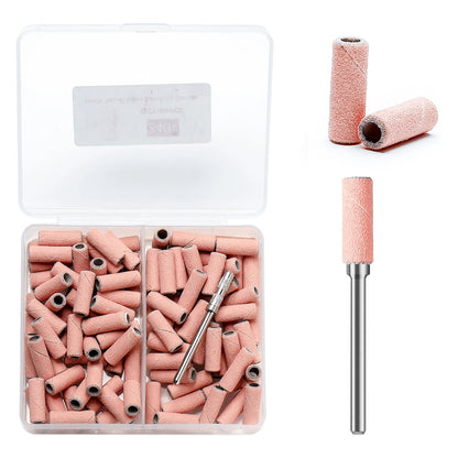 3mm 80pcs Mini Zebra Nail Sanding Bands Electric Machine Nail Drill Bits UV Gel Acrylic Polish Remover For Nails Accessory Tool