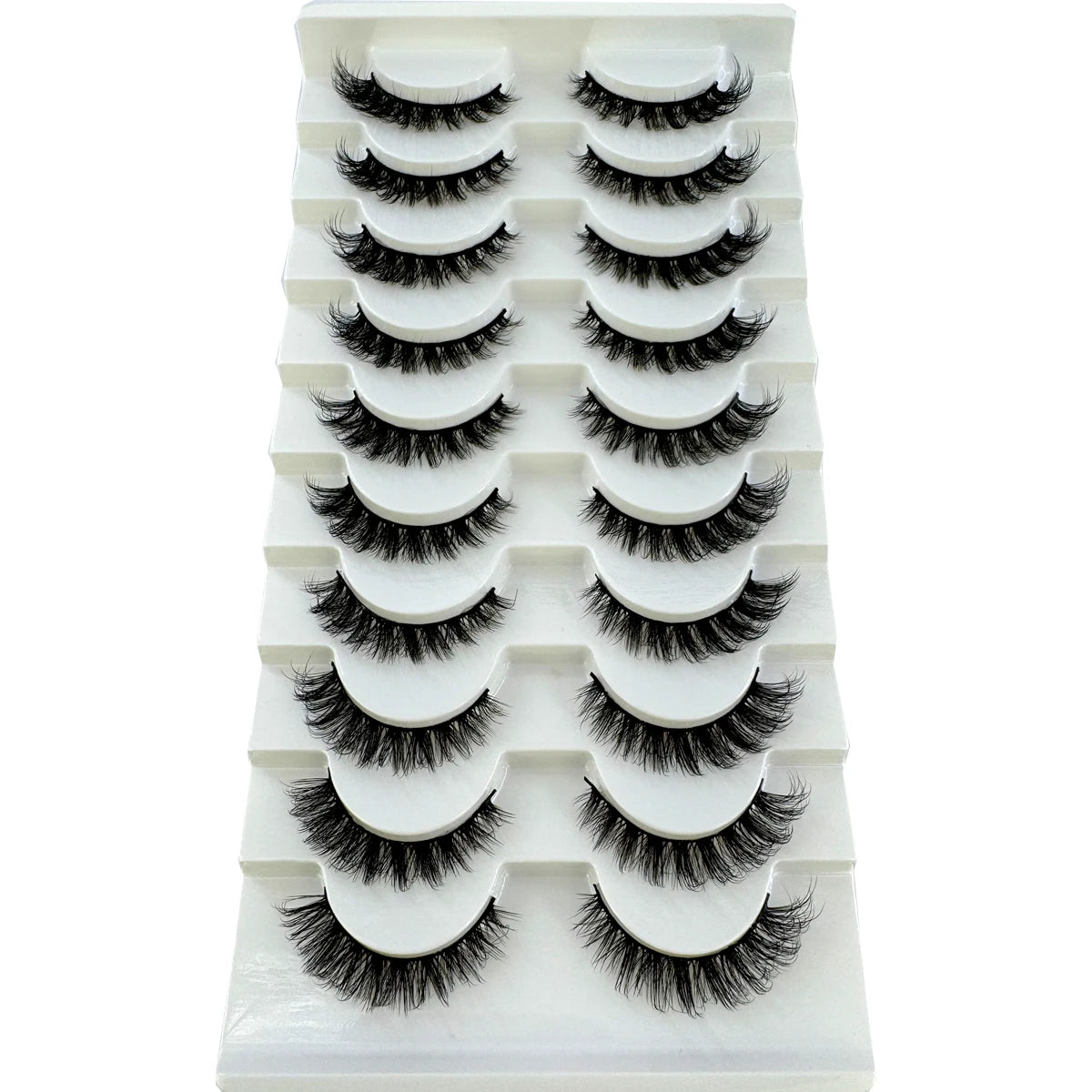 New Cat Eye Artificial Mink Eyelash 3D Curling Natural and Realistic Messy Tail Eye Extended Soft Eyelash