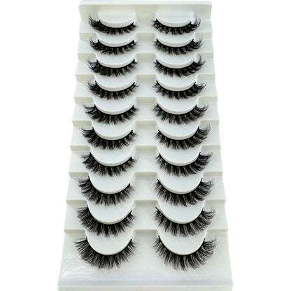 New Cat Eye Artificial Mink Eyelash 3D Curling Natural and Realistic Messy Tail Eye Extended Soft Eyelash