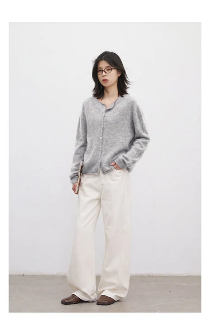 CHIC VEN New Women Knitted Cardigan Solid Long Sleeved Single-breasted Loose Casual Oversize Female Sweater Autumn Winter 2026