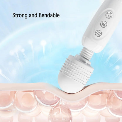 Portable Electric Body Massager Wand with 20 Modes & 8 Speeds, Handheld Tissue Massager for Neck Back Foot Pain Relief
