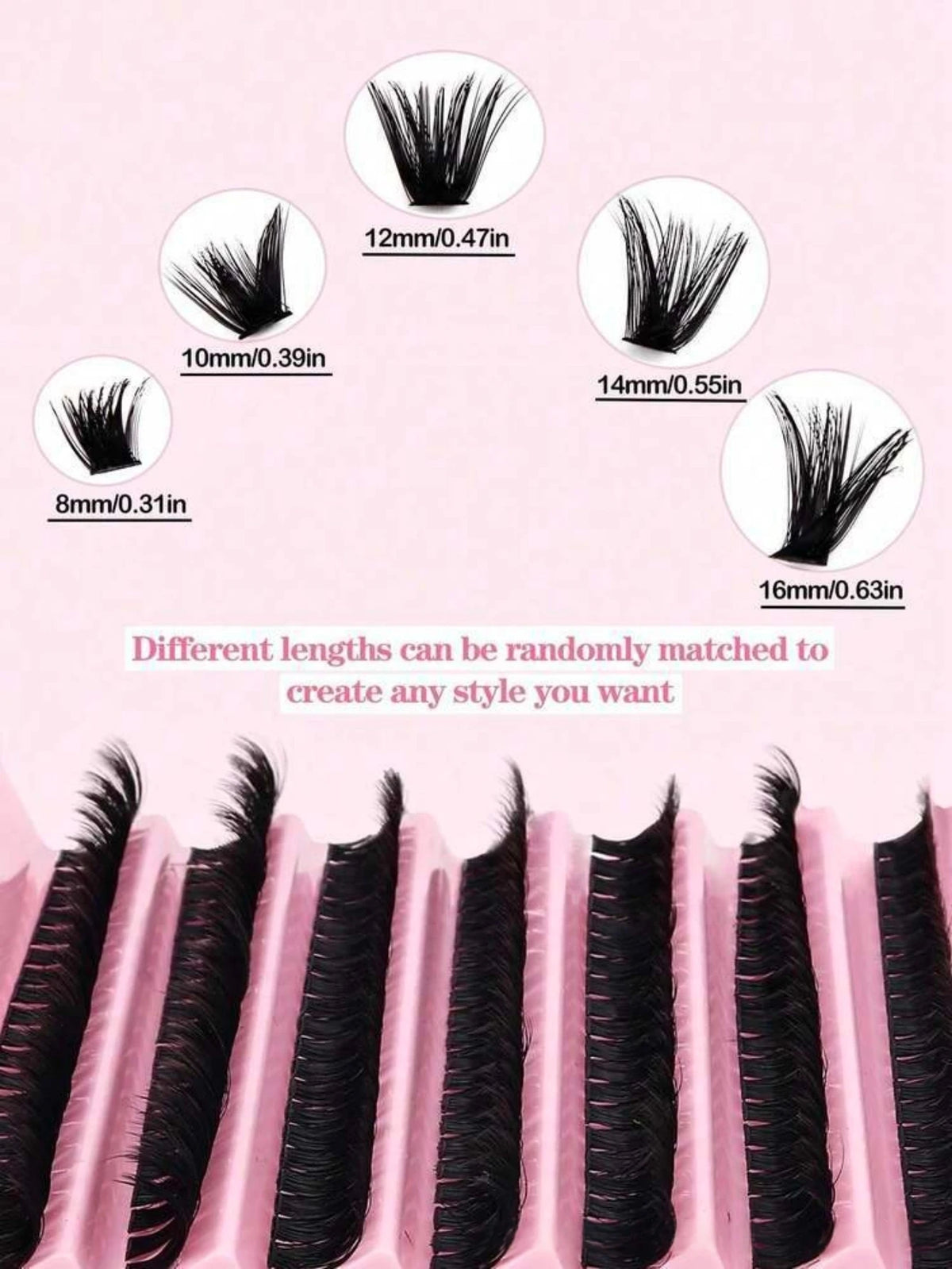Cluster Lashes, 240pcs 40D 9-16mm Mixed Lengths, Ultra-Natural Look Thin Ultra-Soft Ultra-Light, Reusable  for Beginners