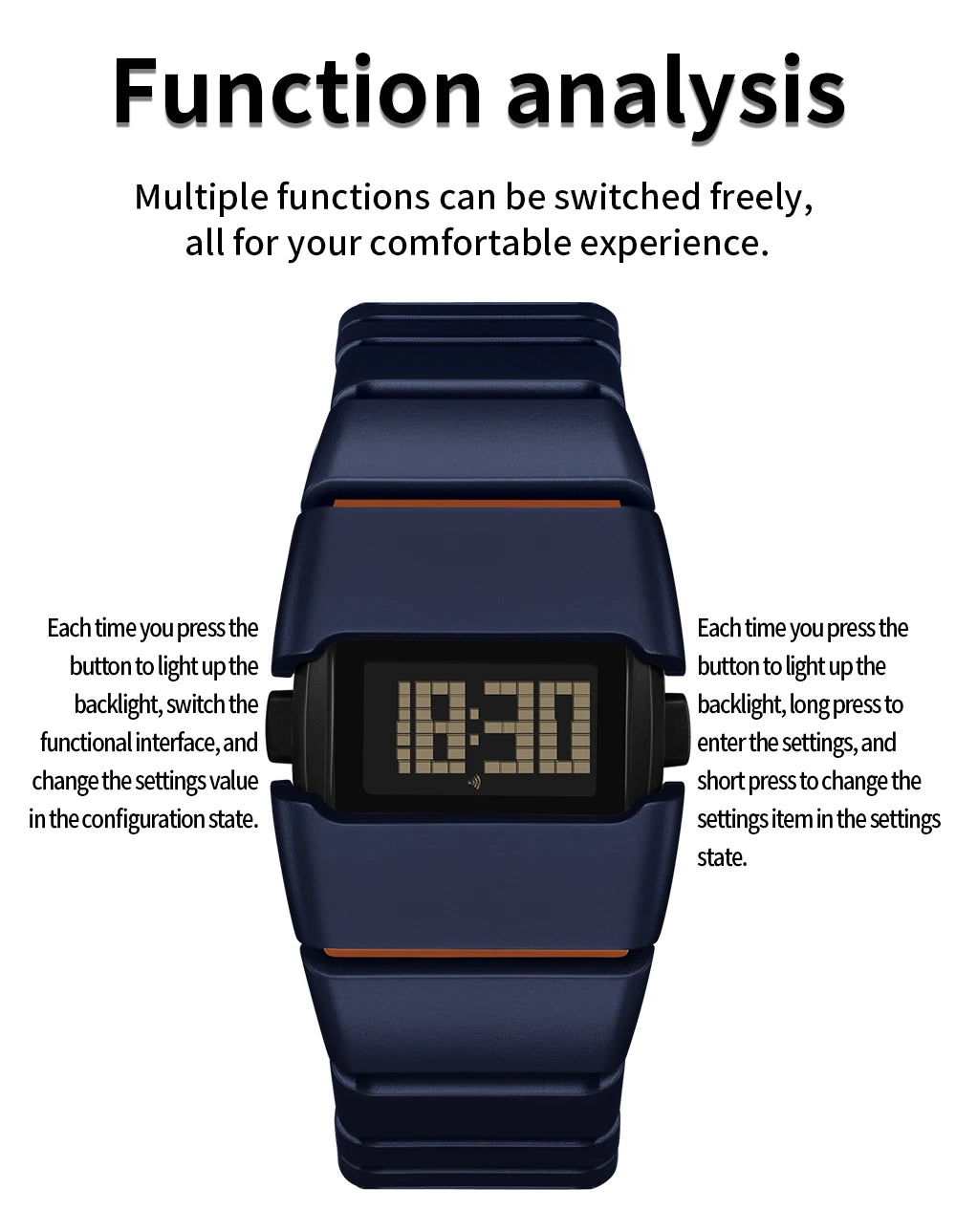 SANDA 9504 Retro Electronic Watch 5ATM Waterproof Night Light Display Snooze Alarm Clock Stopwatch Men's and Women's Watches2026