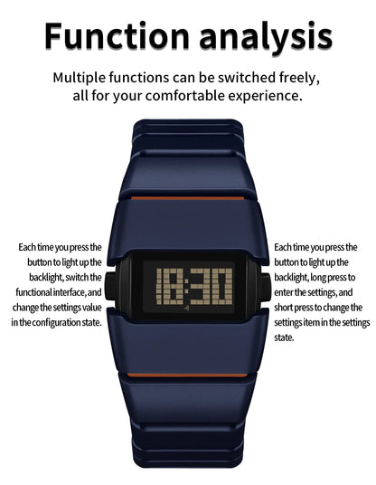 SANDA 9504 Retro Electronic Watch 5ATM Waterproof Night Light Display Snooze Alarm Clock Stopwatch Men's and Women's Watches2026