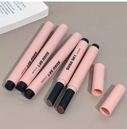 Smoky Grey Violet Lipstick Matte Velvet Finish Smooth Application Lip Mousse Waterproof Mirror Glossy Lip Tint Not Fading Makeup