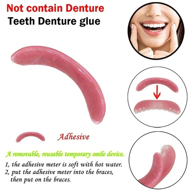 free shipping 6/10/20/50/100PCS Temporary Smile Comfort Fit Cosmetic Teeth Denture Glue For Denture Teeth For Your Beauty