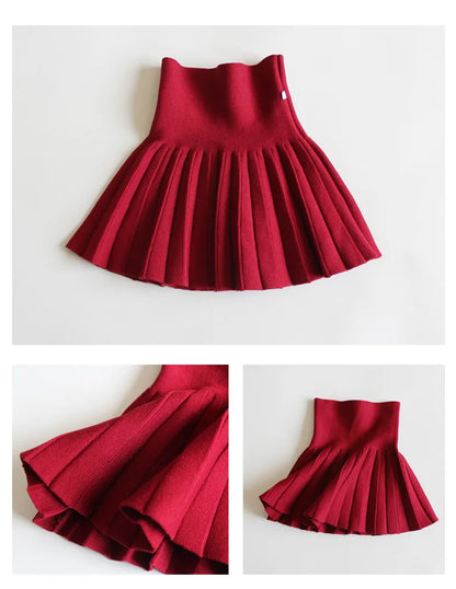 Kids Girls' Dress Children's Student Short Skirt Baby' Clothing Half Skirt Princess Pleated Tutu Skirt