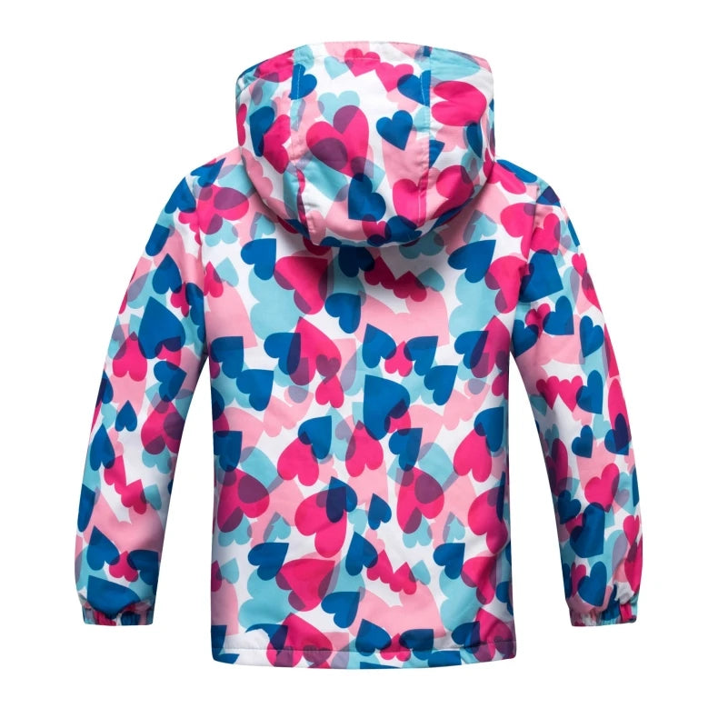 Dubbped Girl Polar Fleece Waterproof Jacket Spring Autumn Children Coats Sport Casual Kids Jackets Double-deck Windproof Jackets