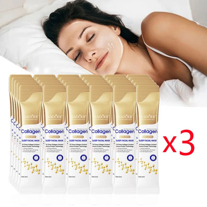 30pcs SADOER Collagen Sleeping Facial Masks Face skincare Moisturizing Brightening Firming Hydrating Face Mask Facial Skin Care